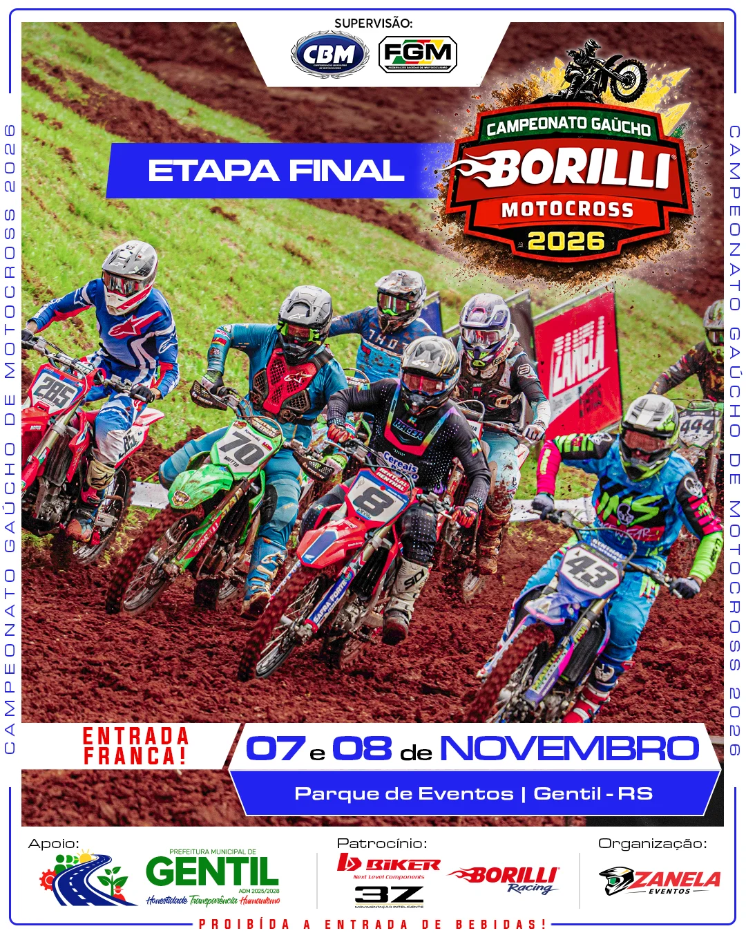 Imagem Gentil recebe a grande Etapa Final do Campeonato Gaúcho Borilli de Motocross 2026