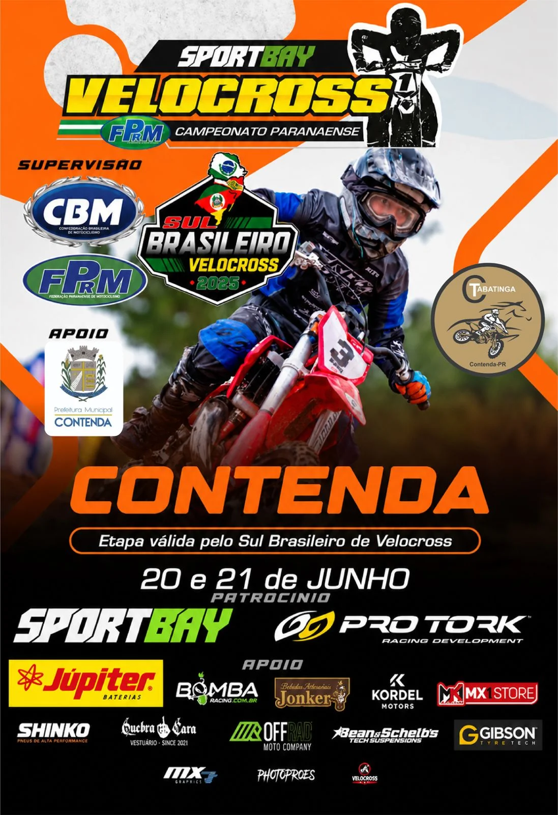 Imagem Contenda recebe etapa do Sul-Brasileiro de Velocross e espera participação de pilotos gaúchos