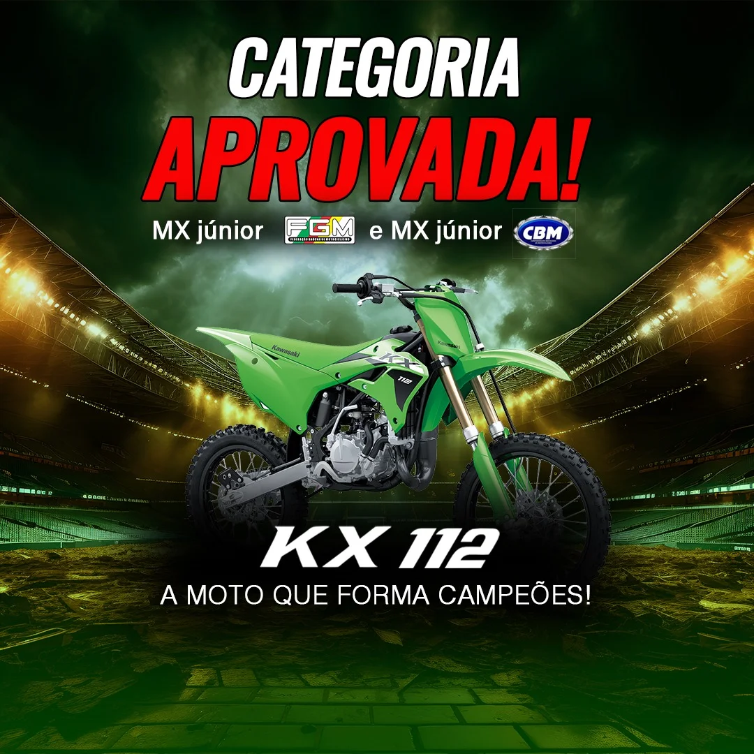 Imagem KAWASAKI KX112 - Homologada para o Motocross e Velocross Brasileiro