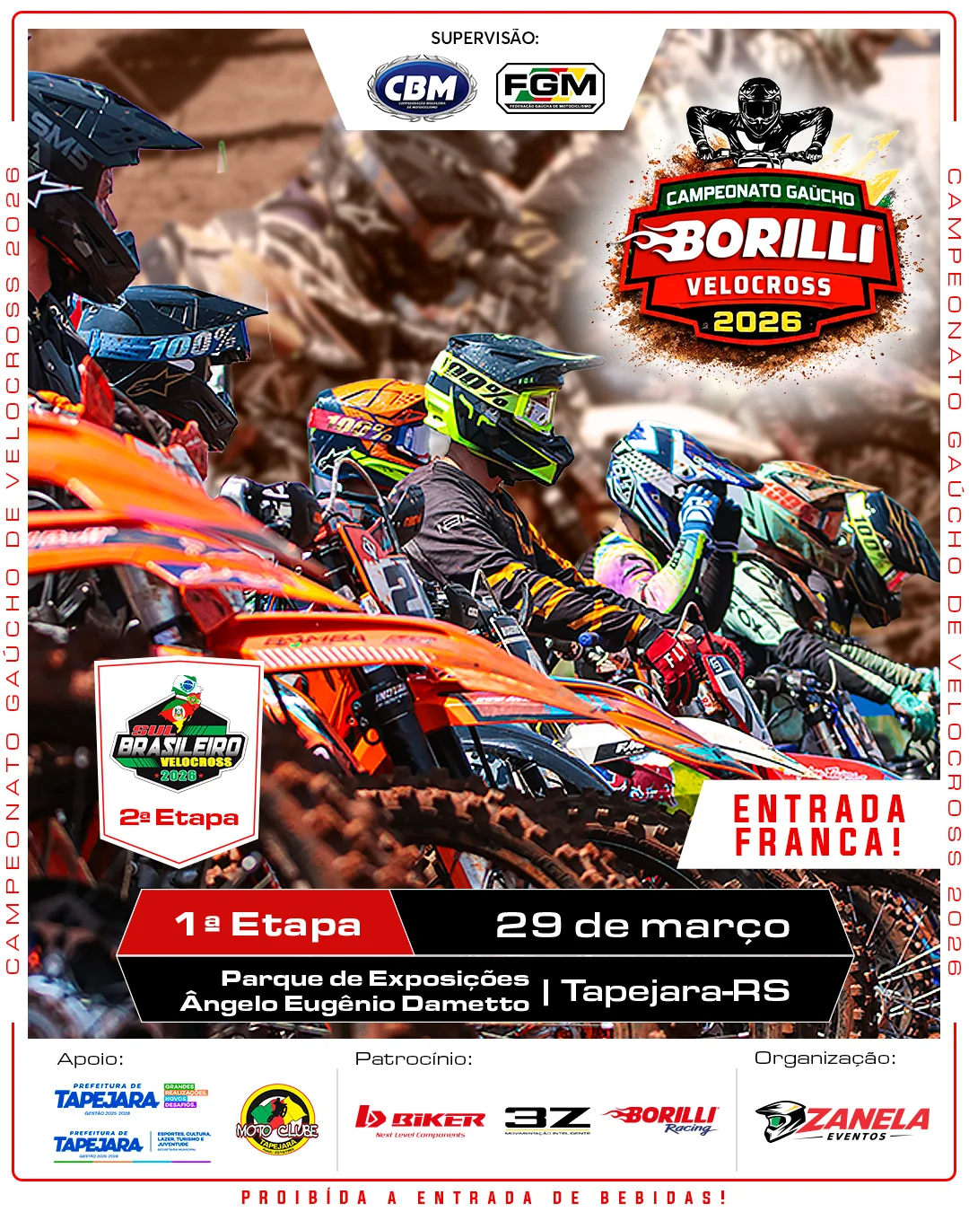 Imagem Tapejara recebe a abertura do Campeonato Sul Brasileiro e Gaúcho Borilli de Velocross 2026