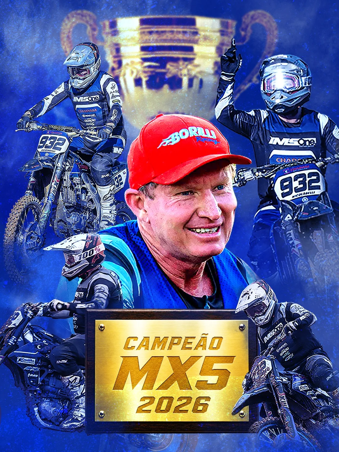 Imagem Homenagem eterna: título de campeão gaúcho da categoria MX5 é entregue a Erivelton “Minestra” Nicoladelli após sua partida