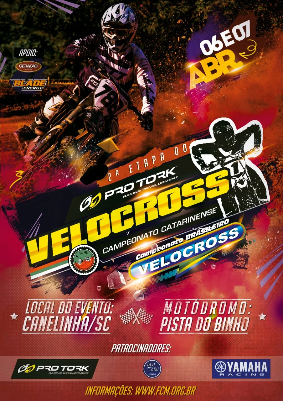 Imagem Canelinha recebe Campeonato Pro Tork Catarinense e Brasileiro de Velocross