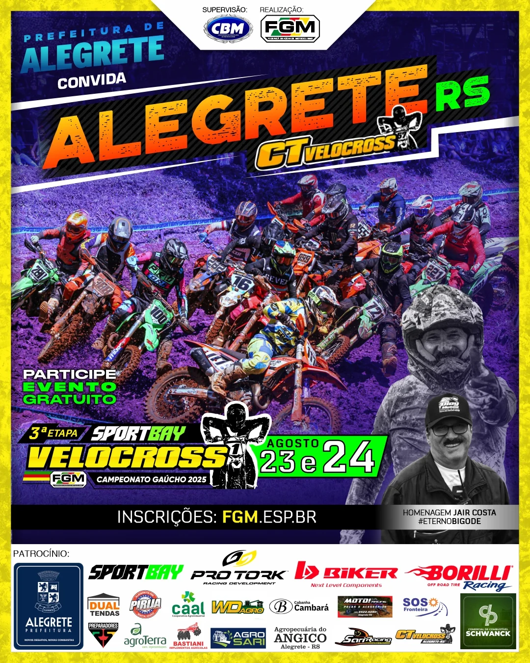 Imagem Alegrete acelera no compasso do Velocross: cidade recebe a 3ª etapa do Gaúcho 2025 nos dias 23 e 24 de agosto