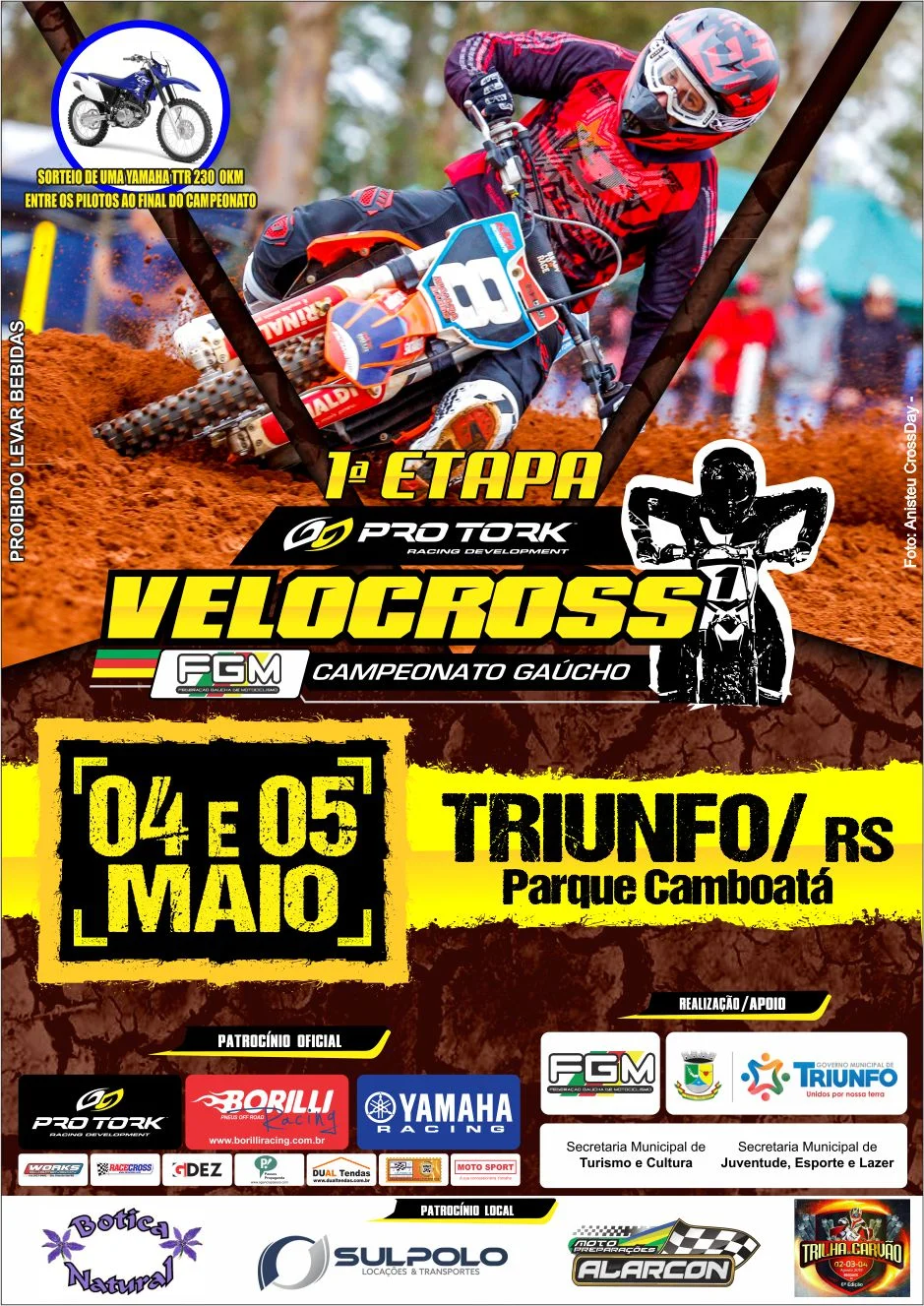 Imagem Triunfo recebe a abertura do Pro Tork Gaúcho de Velocross 2019 neste fim de semana