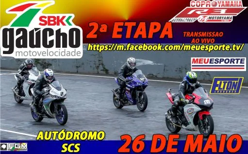 Imagem 2ª Etapa SBK Gaucho 2019 -dia 26 de maio em Santa Cruz.
