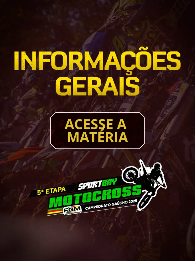 Imagem Tapejara se prepara para receber a 5ª etapa do Campeonato Gaúcho de Motocross: Confira informações importantes