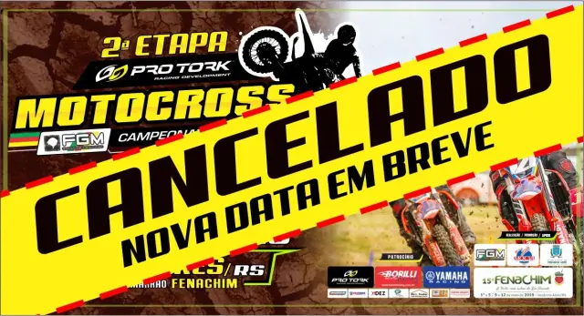 Imagem ! COMUNICADO DE CANCELAMENTO DA 2ª ETAPA DO PRO TORK GAÚCHO DE MOTOCROSS !