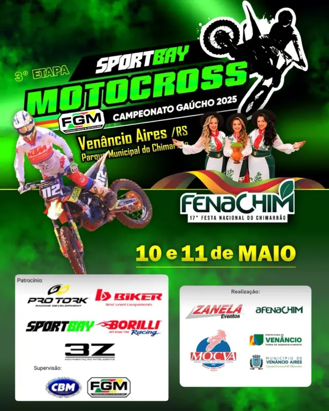 Imagem Campeonato Gaúcho de Motocross traz novidades na 3ª etapa em Venâncio Aires durante a Fenachim
