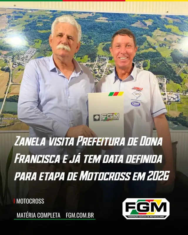 Imagem Roberto Limberger (Zanela) visita Dona Francisca e define etapa do Gaúcho de Motocross em julho