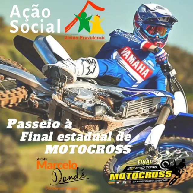Imagem A FGM e a AVM promovem ação social dentro da última Etapa do Pro Tork Gaúcho de Motocross, neste final de semana em Vacaria.