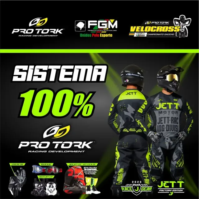 Imagem 100% PRO TORK, garante inscrições gratuitas no Campeonato Gaúcho de Velocross 2020