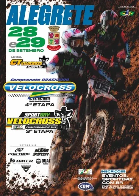Imagem Alegrete/RS Sedia Novamente Etapa do Brasileiro e Gaúcho de Velocross 2024