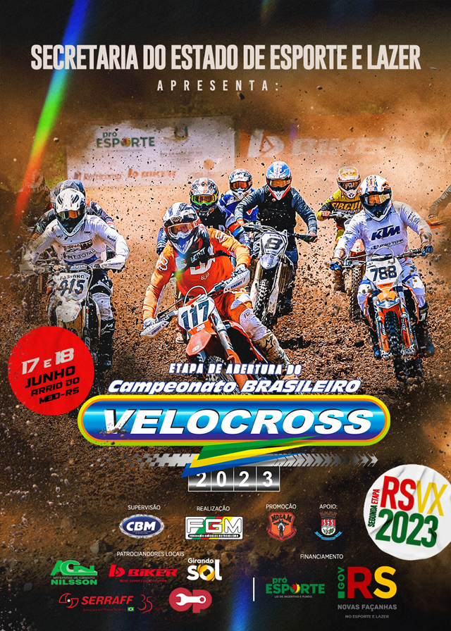 Campeonato Brasileiro de Motocross 2023 terá início dia 16 de