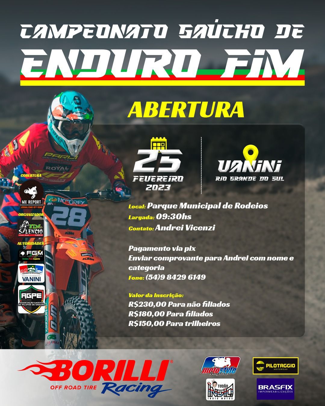 Gabriel Andrigo vence corrida na abertura do Brasileiro de Motocross 2022  em Fagundes Varela (RS) - Cartão de Visita News